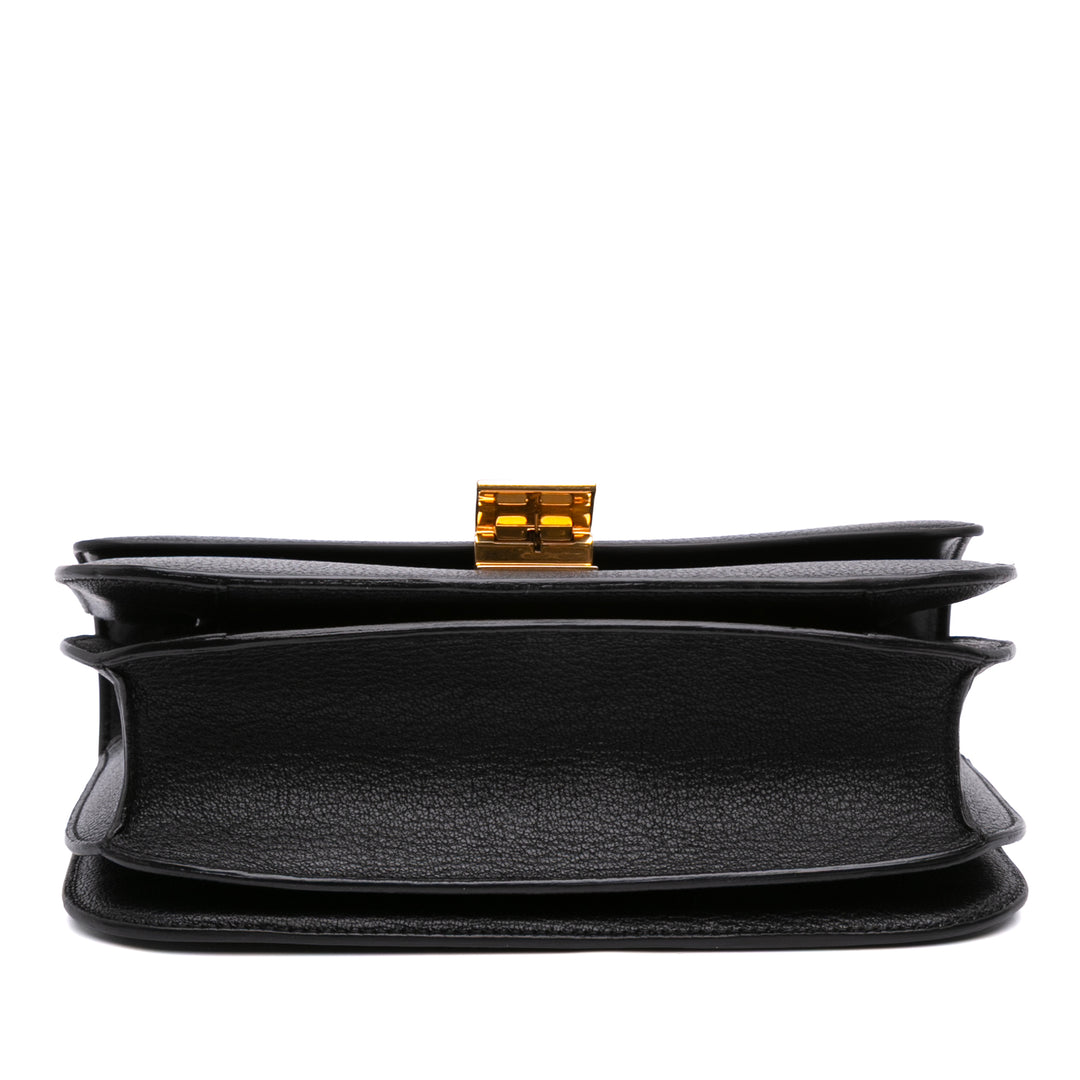 Celine Medium Cuir de veau Classic Boîte Noir