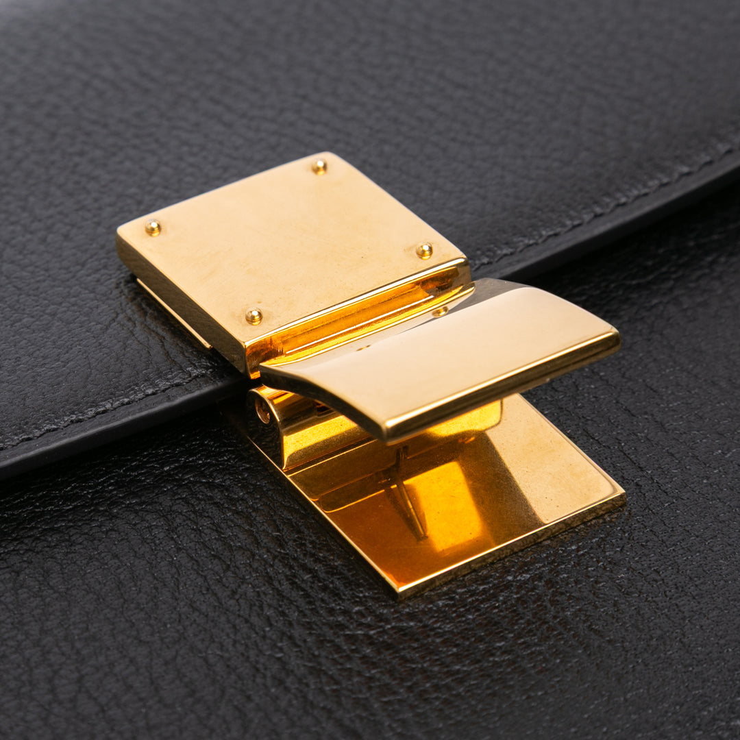 Celine Medium Cuir de veau Classic Boîte Noir
