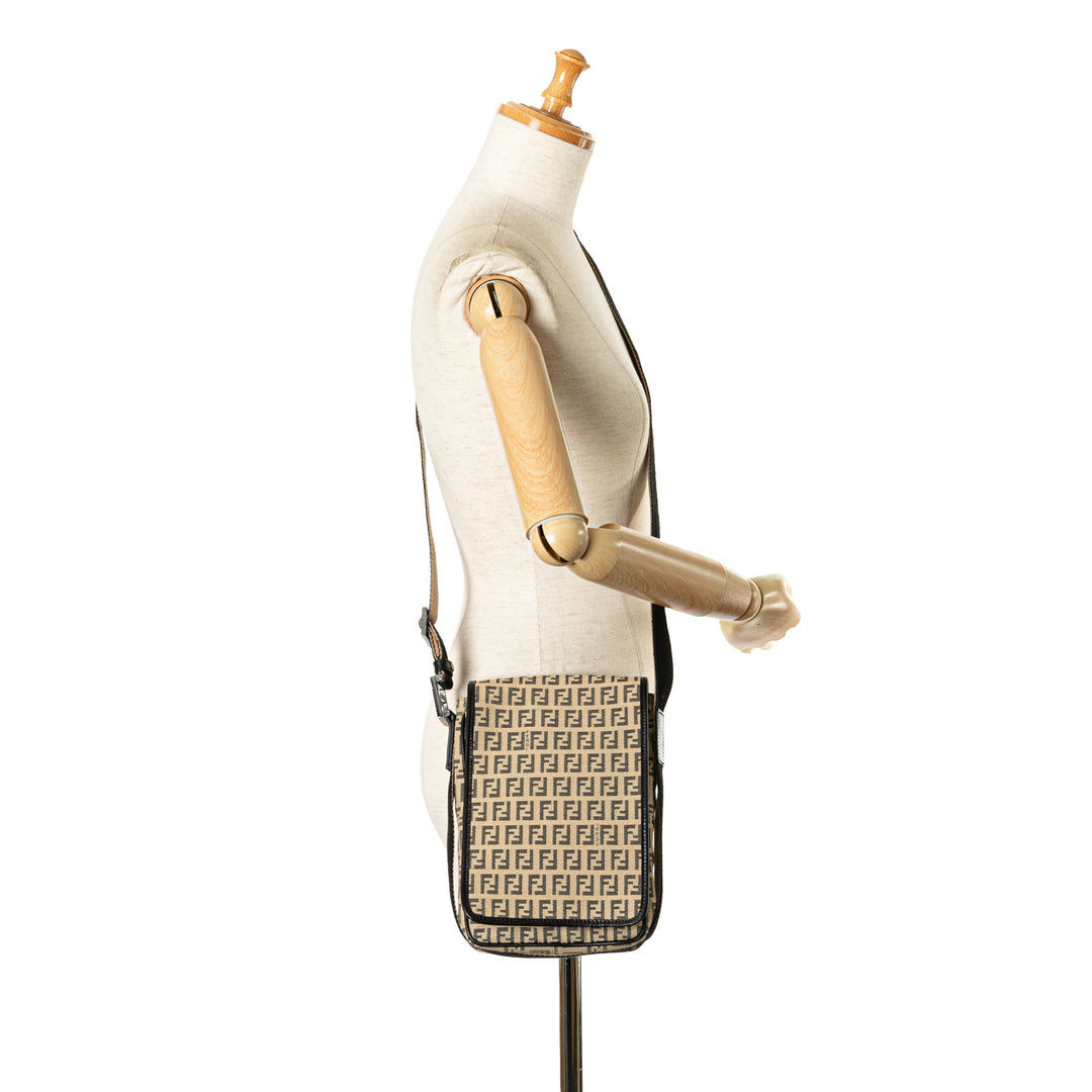 Fendi Zucchino Toile Sac porté croisé