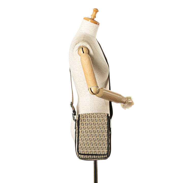Fendi Zucchino Toile Sac porté croisé