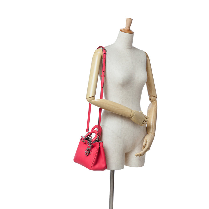 Small Leather Diorissimo Satchel Pink - Gaby Paris