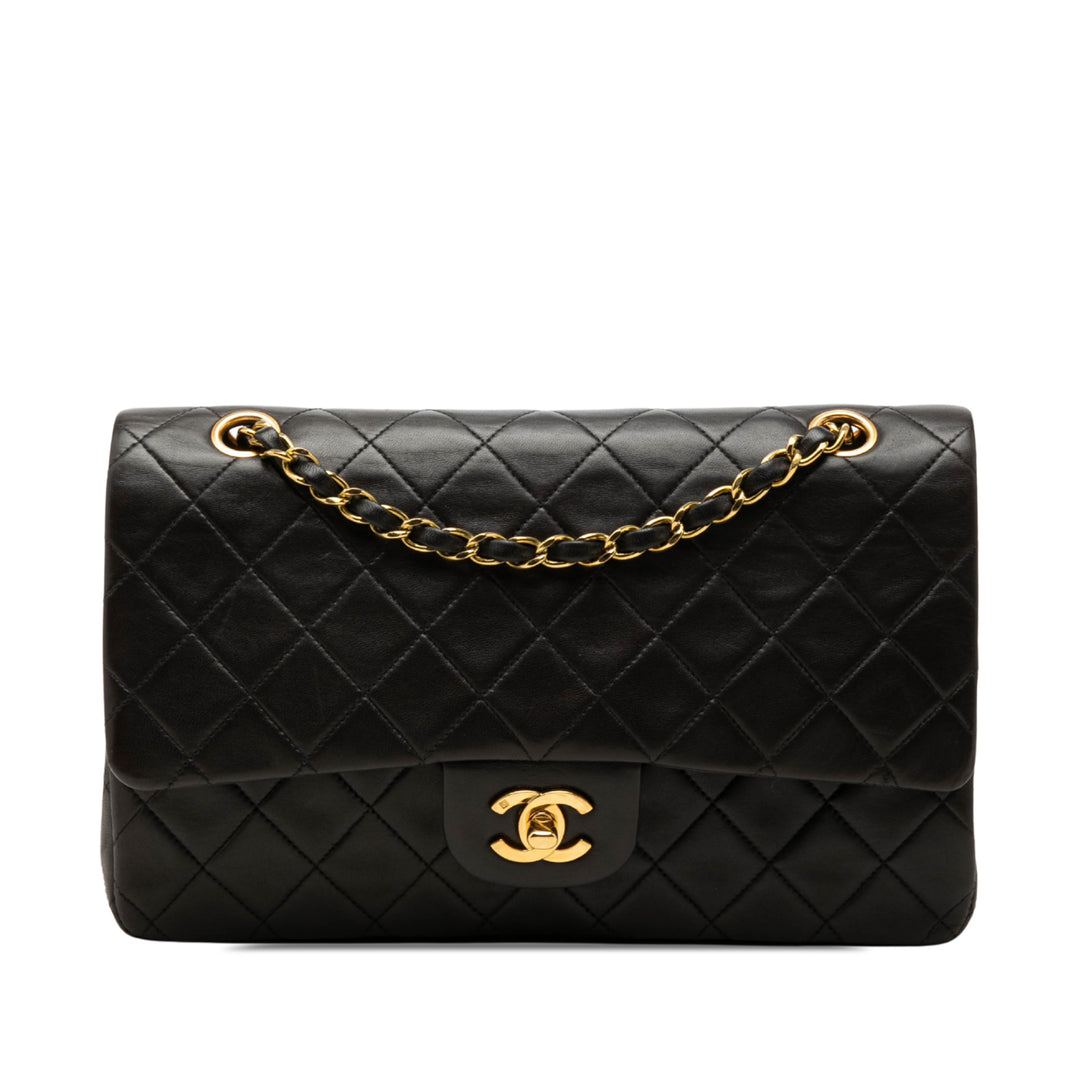 Chanel Classic Double rabat Moyen Cuir d'agneau Noir – vue principale – GABY PARIS