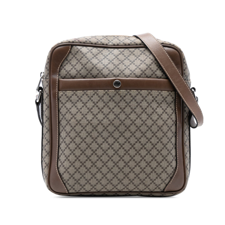 Gucci Diamante Coated Toile Zip Sac porté croisé