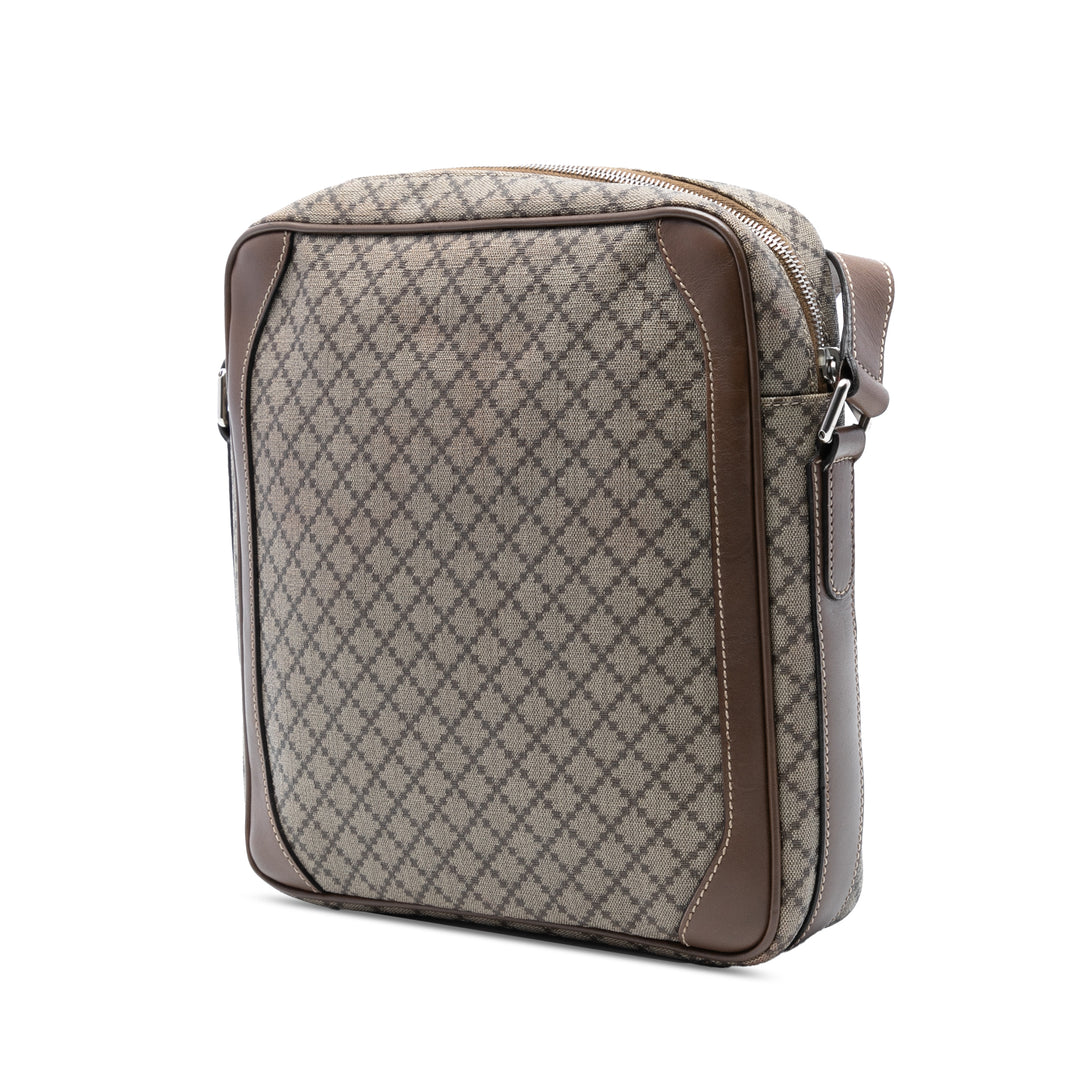Gucci Diamante Coated Toile Zip Sac porté croisé