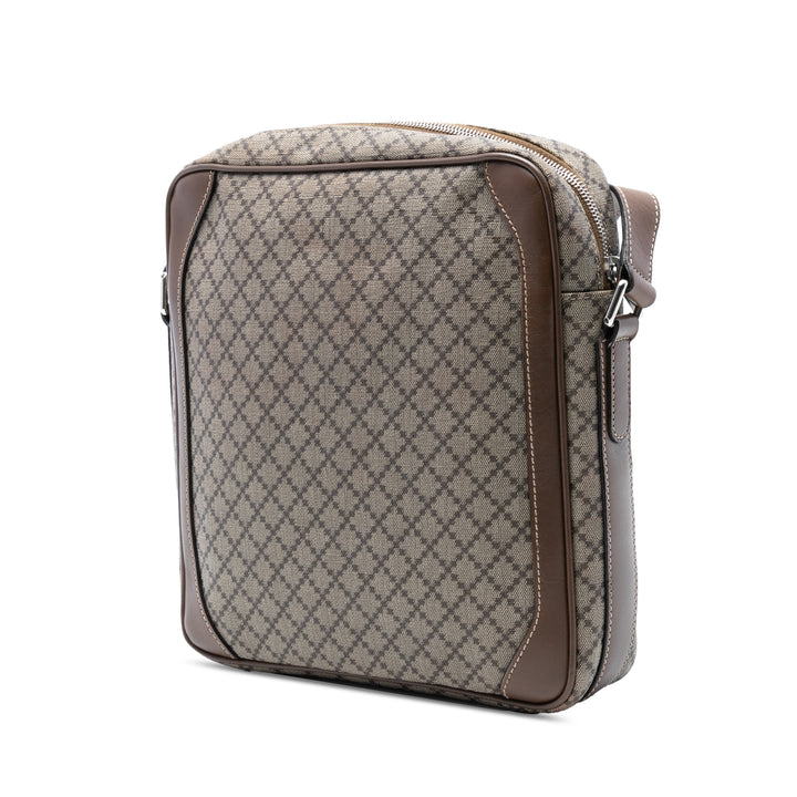 Gucci Diamante Coated Toile Zip Sac porté croisé