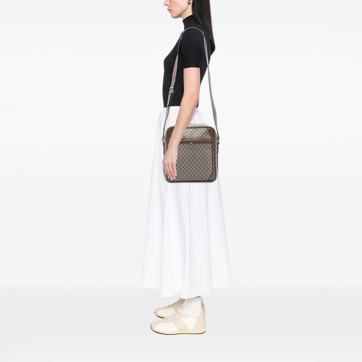 Gucci Diamante Coated Toile Zip Sac porté croisé