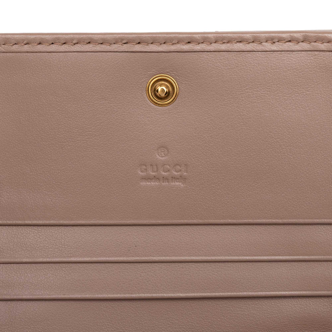 Gucci Portefeuille GG Marmont Matelasse Compact Cuir de veau Marron – vue 5 – GABY PARIS