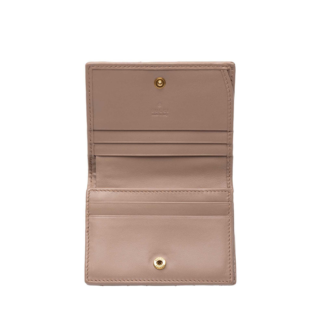 Gucci Portefeuille GG Marmont Matelasse Compact Cuir de veau Marron – vue 6 – GABY PARIS