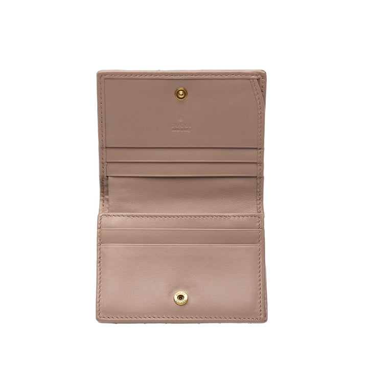 Gucci Portefeuille GG Marmont Matelasse Compact Cuir de veau Marron – vue 6 – GABY PARIS