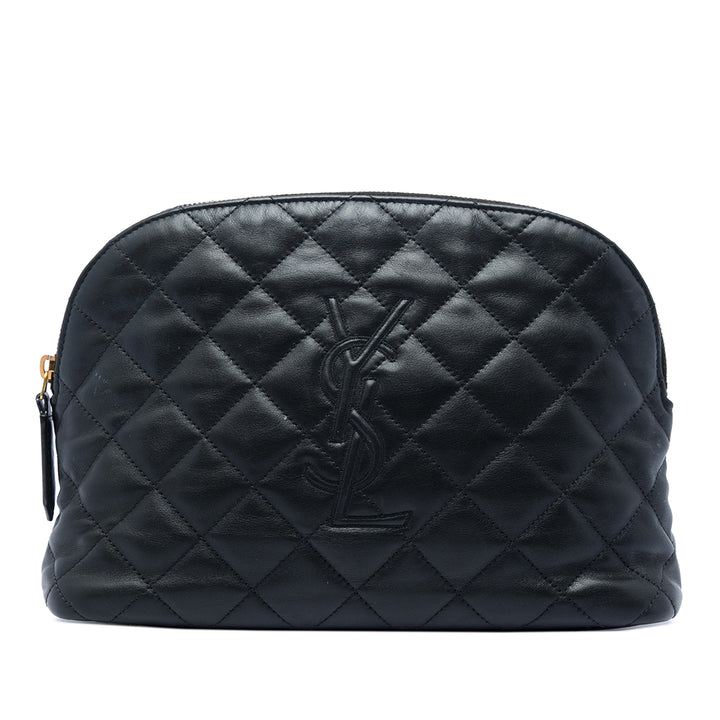 Saint Laurent Matelassé Cuir d’agneau Cassandre Cosmetic Pochette