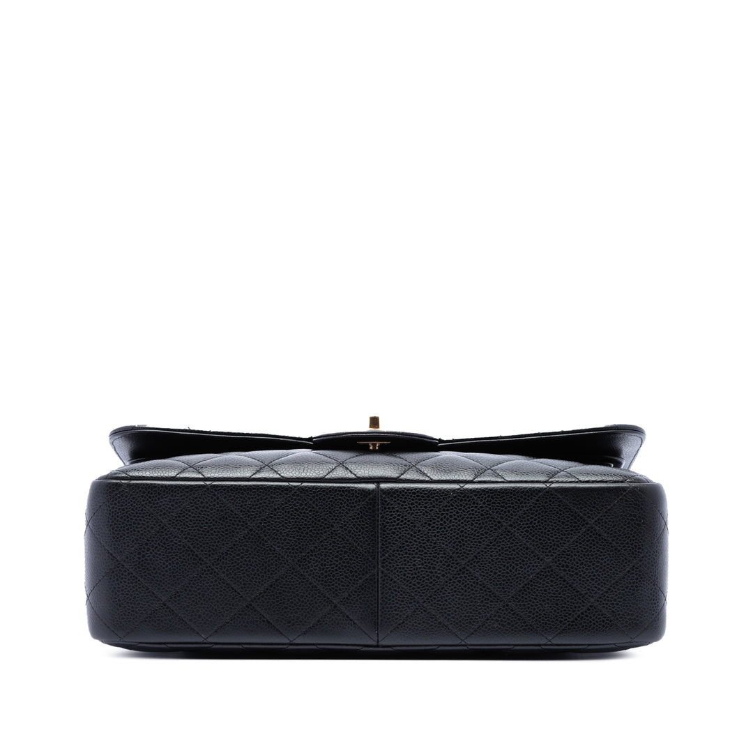 Chanel Classic Double rabat Jumbo Cuir caviar Noir – vue 3 – GABY PARIS