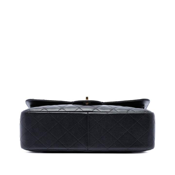 Chanel Classic Double rabat Jumbo Cuir caviar Noir – vue 3 – GABY PARIS