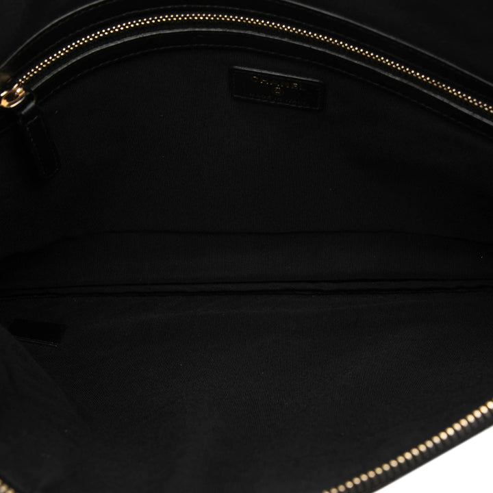 Chanel Large Chevron Iridescent Caviar Boy O Étui Pochette