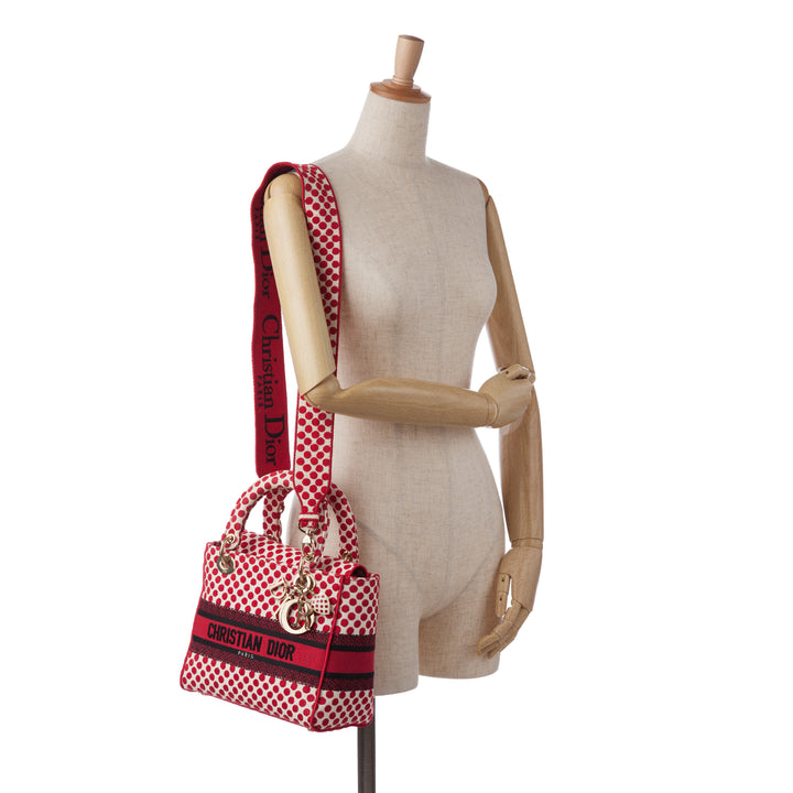 Dior DiorAmour Medium brodé Toile Dots Lady D Lite