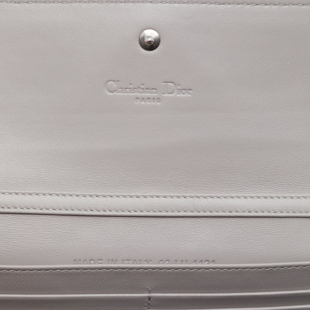 Dior Cannage Lady Dior Wallet on Chain Cuir d'agneau Gris – vue 5 – GABY PARIS