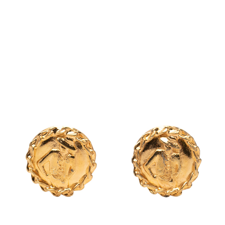 Chanel plaqué Mademoiselle Clip on Boucles d’oreilles