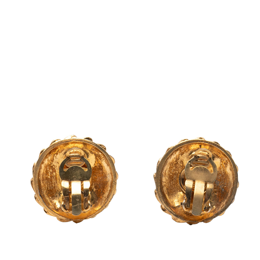 Chanel plaqué Mademoiselle Clip on Boucles d’oreilles