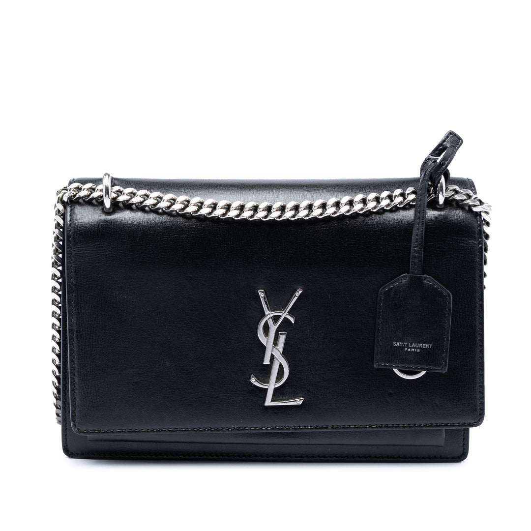 Saint Laurent Medium Cuir de veau Monogram Sunset Sac porté croisé