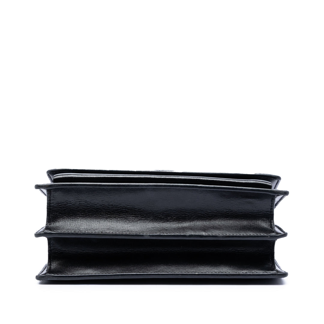 Saint Laurent Medium Cuir de veau Monogram Sunset Sac porté croisé