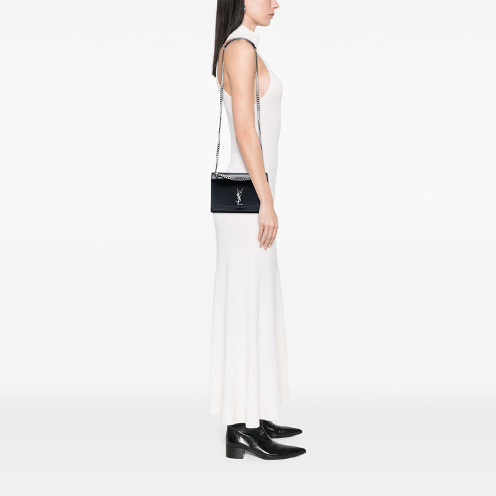 Saint Laurent Medium Cuir de veau Monogram Sunset Sac porté croisé