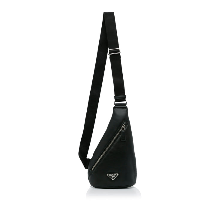 Prada Cross Leather Bag Black - Gaby Paris