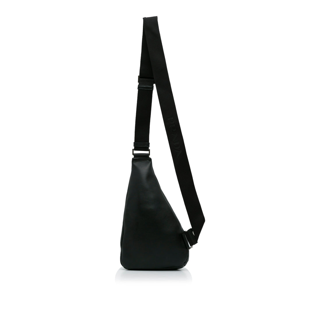 Prada Cross Leather Bag Black - Gaby Paris