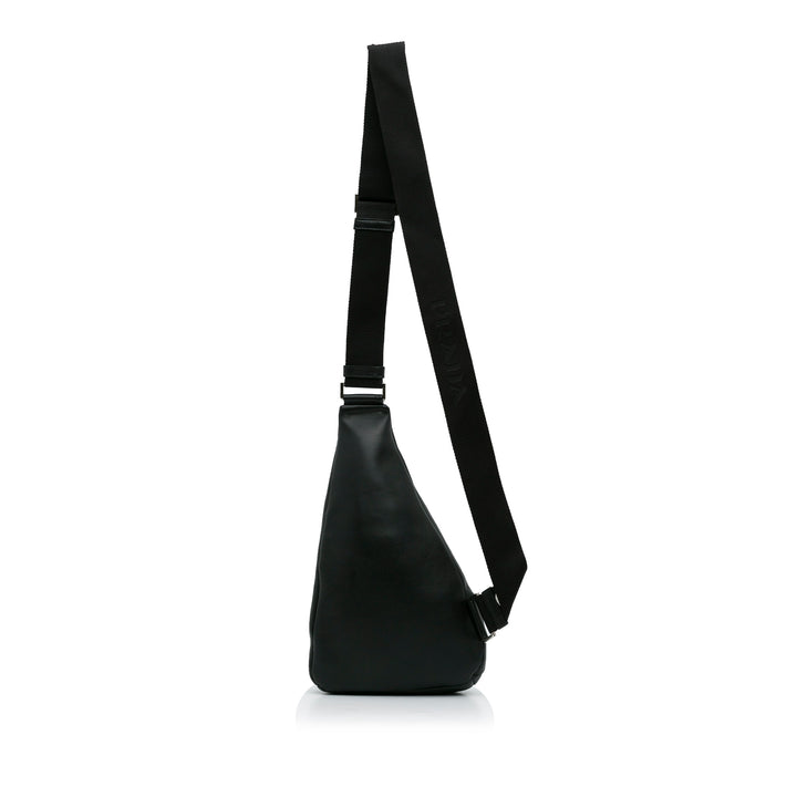 Prada Cross Leather Bag Black - Gaby Paris