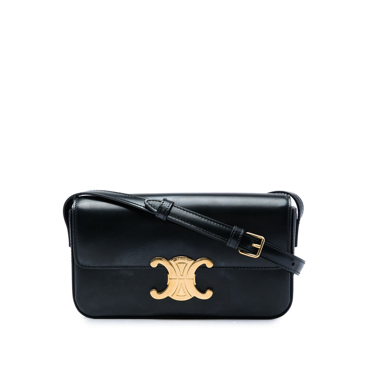 Celine brillant Triomphe Claude Sac Cuir de veau Noir – vue principale – GABY PARIS