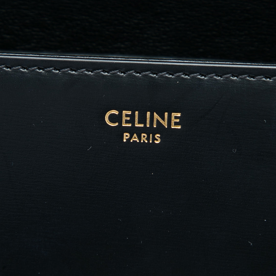 Celine brillant Triomphe Claude Sac Cuir de veau Noir – vue 5 – GABY PARIS