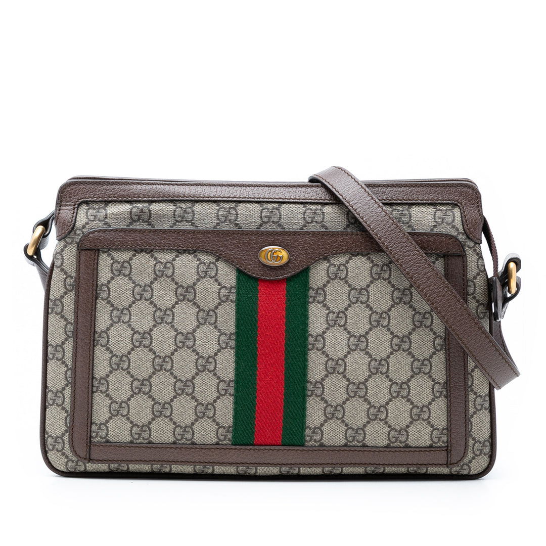 Gucci Medium GG Supreme Web Ophidia Sac porté croisé