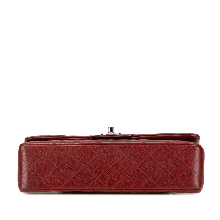 Medium Classic Caviar Double Flap Red - Gaby Paris