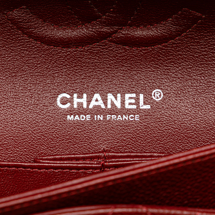 Medium Classic Caviar Double Flap Red - Gaby Paris