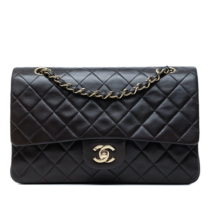 Chanel Classic Double rabat Moyen Cuir d'agneau Noir – vue principale – GABY PARIS