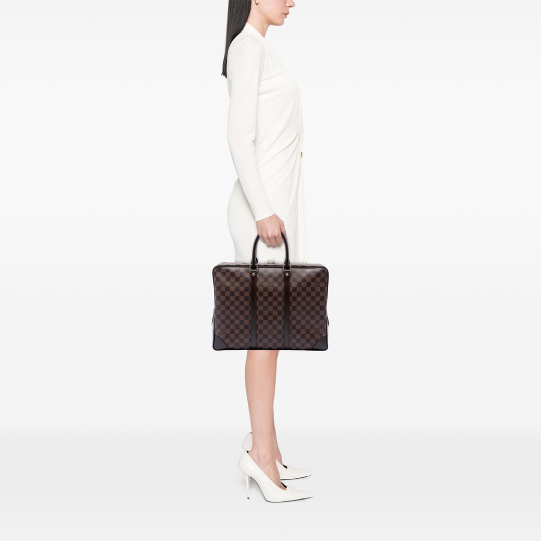 Louis Vuitton Damier Ebene Porte Documents Voyage PM