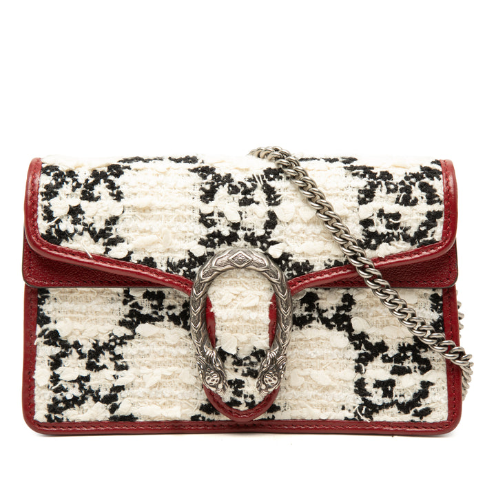 Gucci GG Dionysus Sac Mini Tweed Blanc – vue principale – GABY PARIS