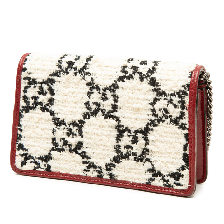 Gucci GG Dionysus Sac Mini Tweed Blanc – vue 2 – GABY PARIS