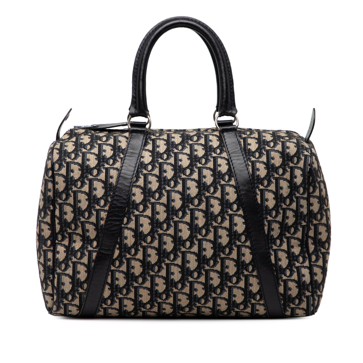 Dior Diorissimo Trotter Toile Boston Bag Bleu
