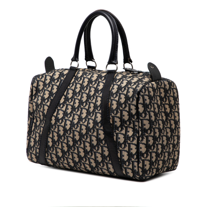 Dior Diorissimo Trotter Toile Boston Bag Bleu