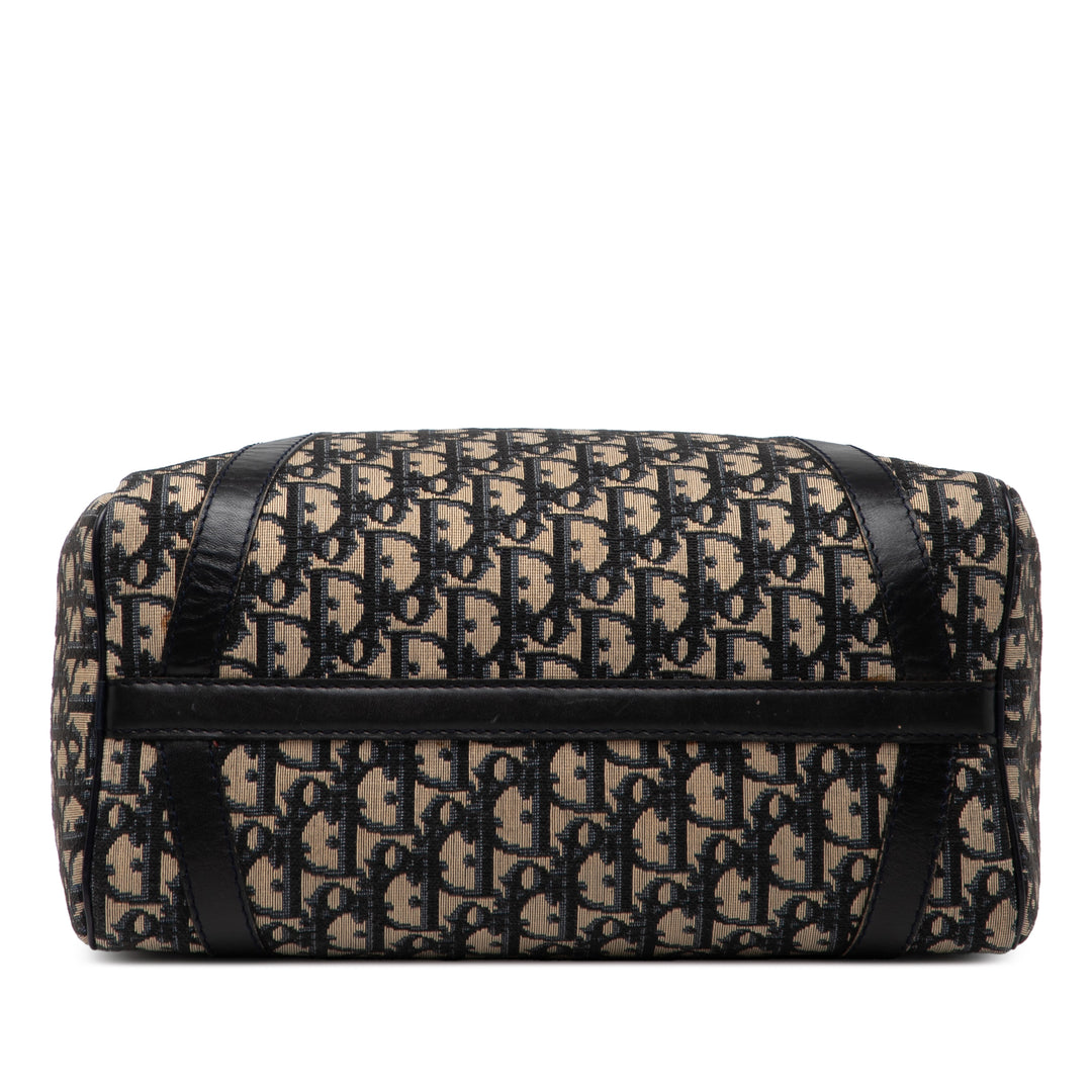 Dior Diorissimo Trotter Toile Boston Bag Bleu