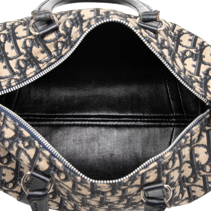 Dior Diorissimo Trotter Toile Boston Bag Bleu