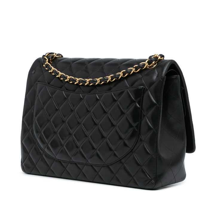 Chanel Maxi Classic Lambskin Double Flap Black - GABY PARIS