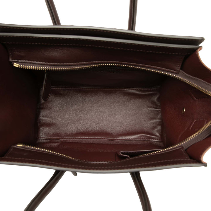 Celine Tricolore et Luggage Cabas Micro Cuir de veau Beige – vue 4 – GABY PARIS