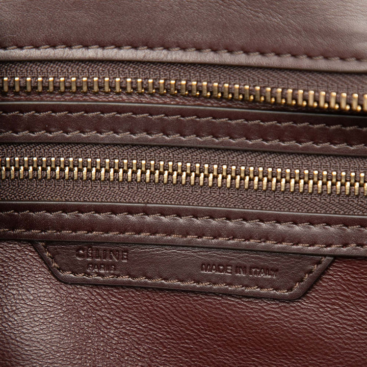 Celine Tricolore et Luggage Cabas Micro Cuir de veau Beige – vue 5 – GABY PARIS