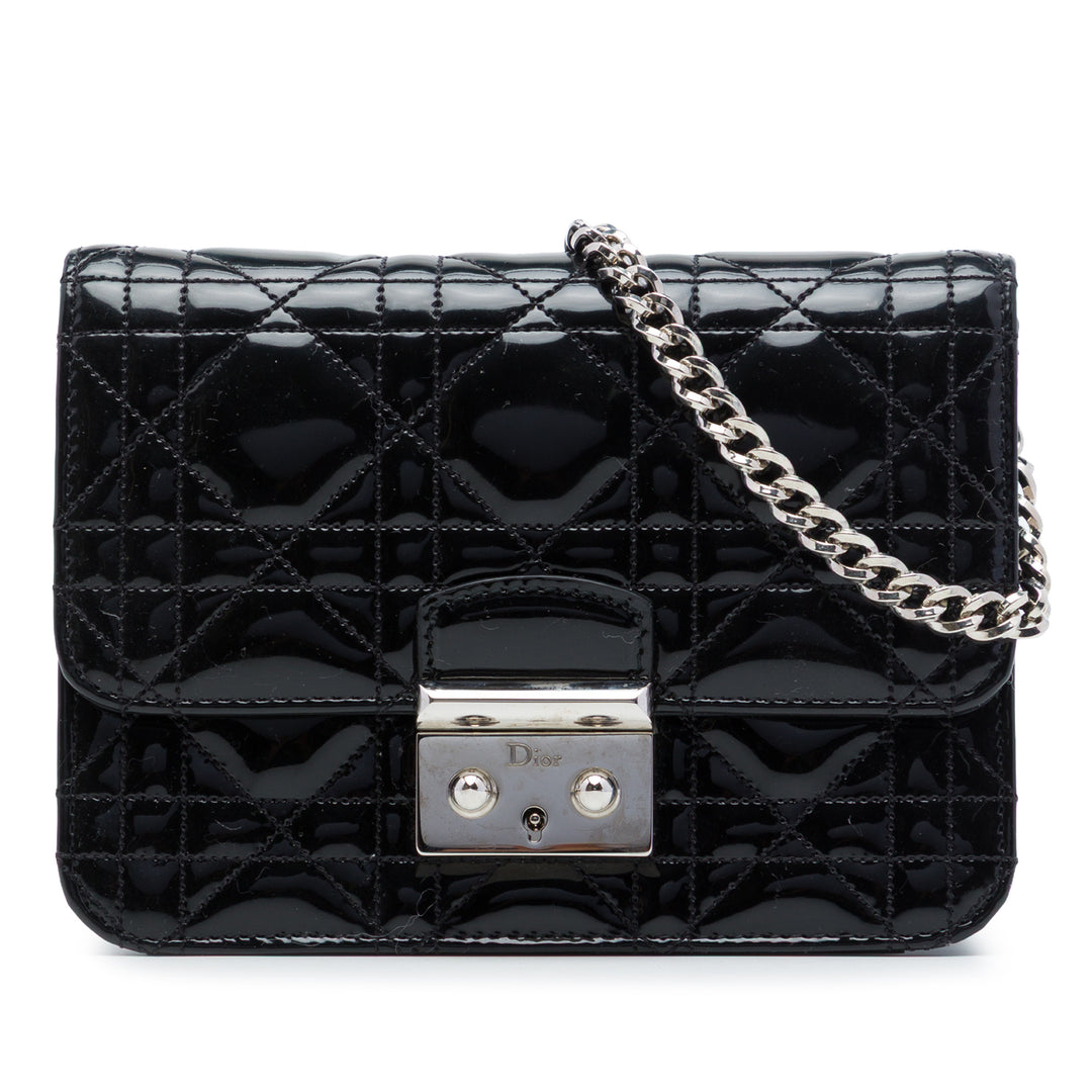 Dior Cannage Miss Dior Pochette Mini Noir – vue principale – GABY PARIS