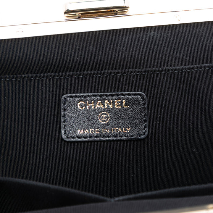 Chanel Matelassé Tweed Kisslock Pochette