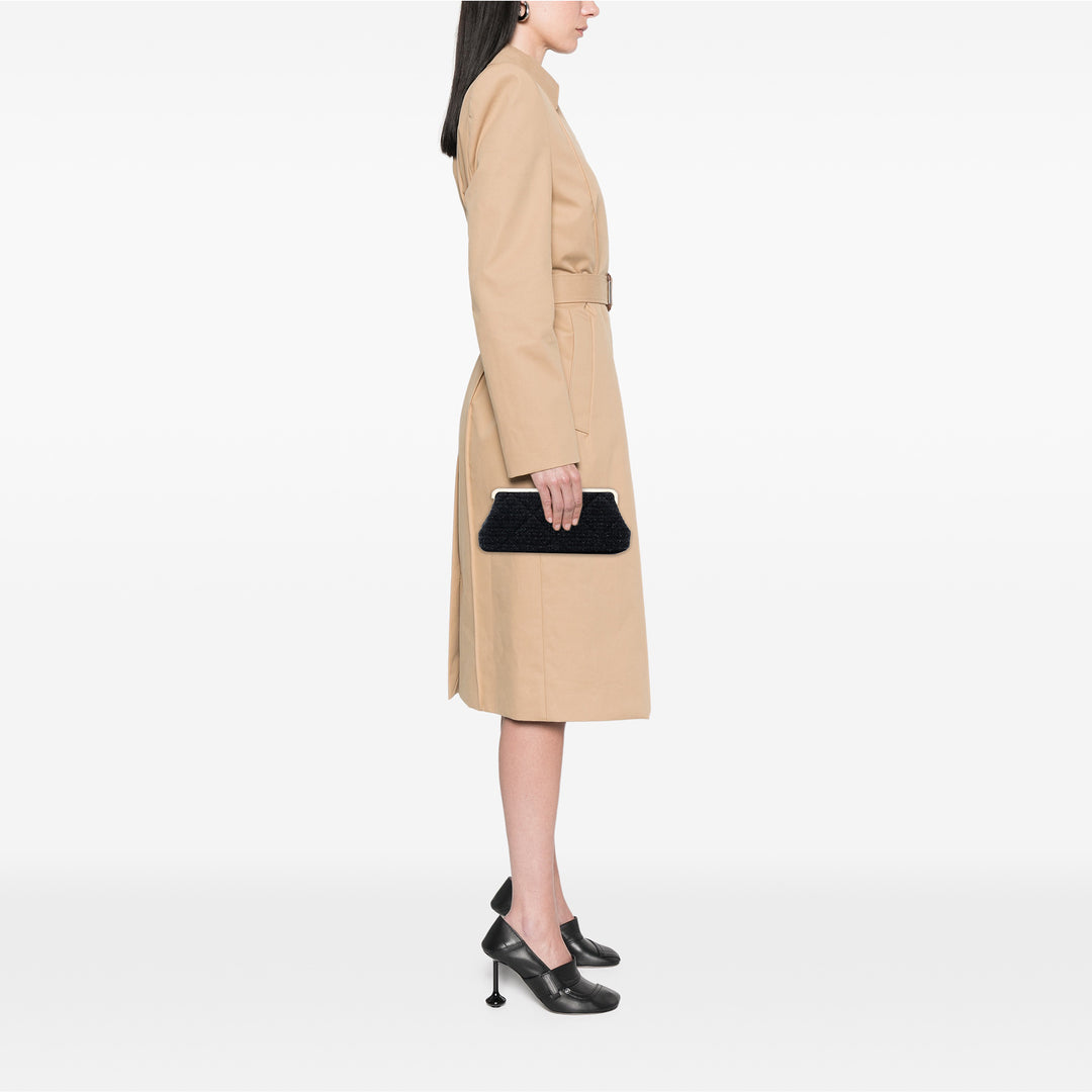 Chanel Matelassé Tweed Kisslock Pochette