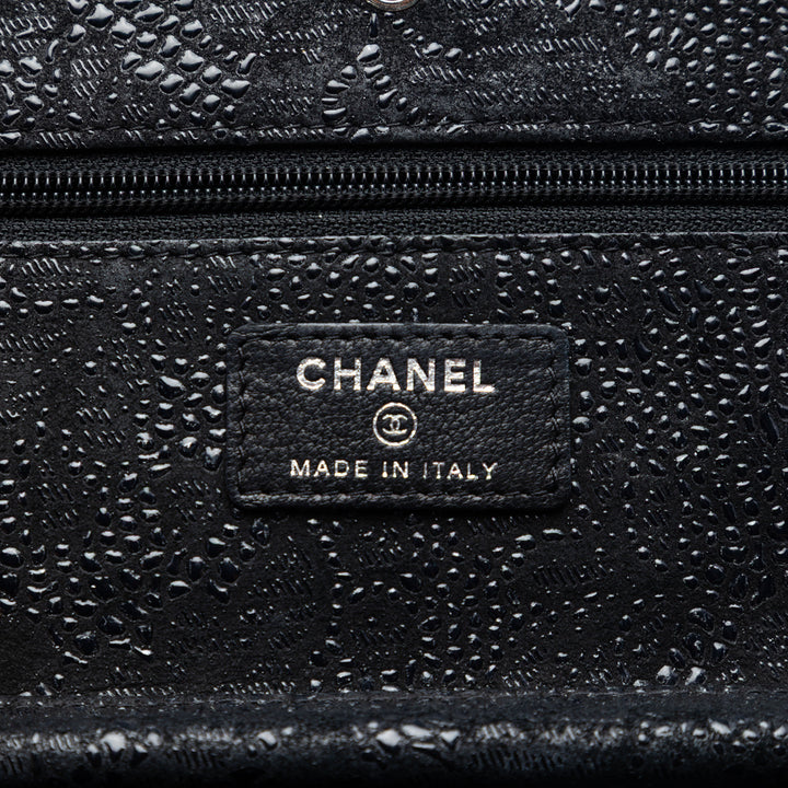 Chanel CC Lace Overlay Cuir de chèvre Wallet on Chain