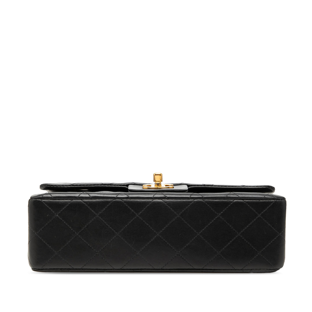 Classic Double rabat Petit Cuir d'agneau Noir