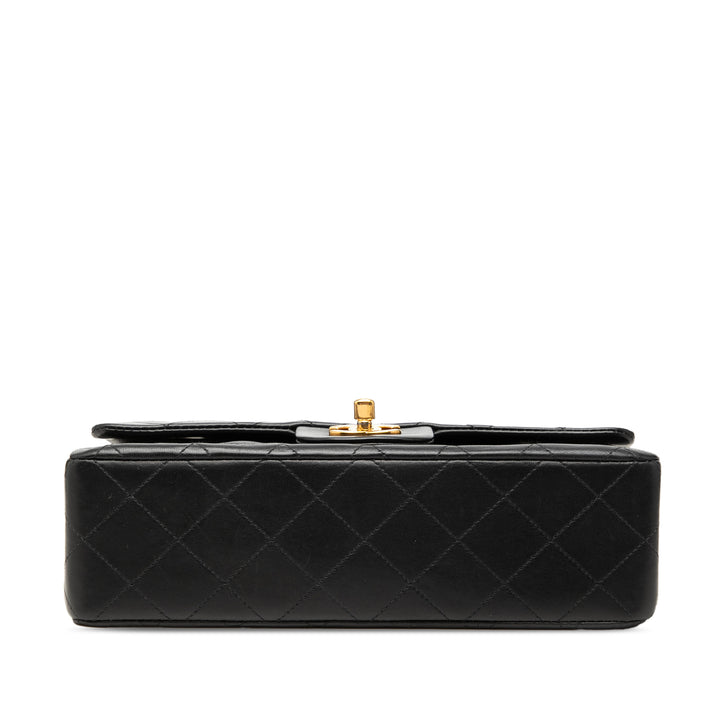 Classic Double rabat Petit Cuir d'agneau Noir