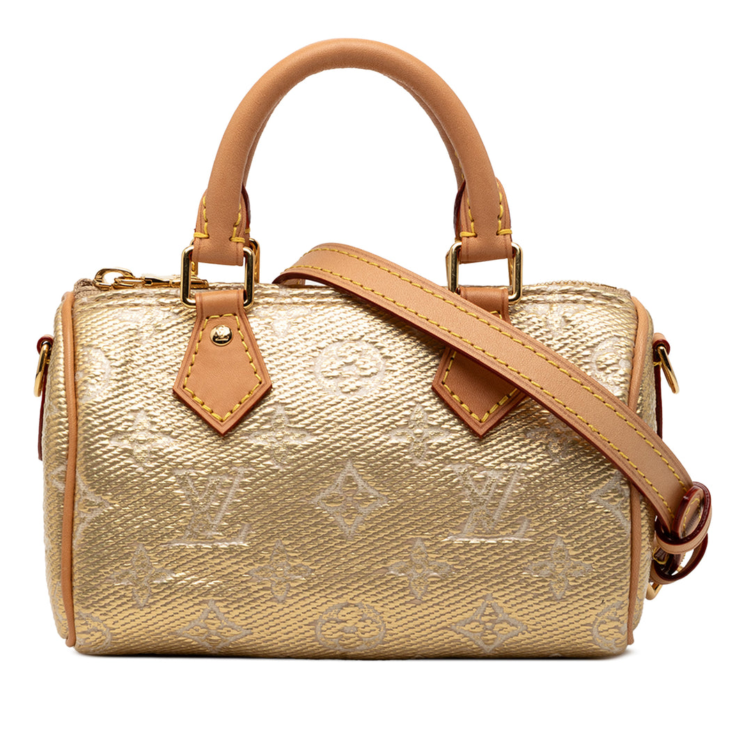Louis Vuitton Monoglam Nano Speedy Bandouliere